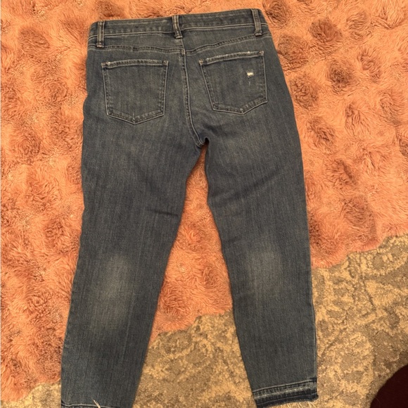 Talbots Women's Blue Distressed Ankle Jeans - Picture 4 of 6